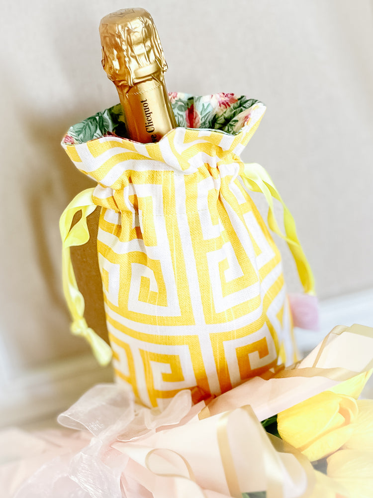 Garden Lattice Wine or Champagne Bag