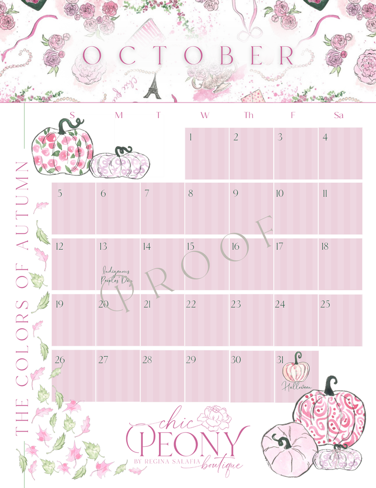 PRE-ORDER: 2025 Chic Peony Holiday Desk Calendar with Stand