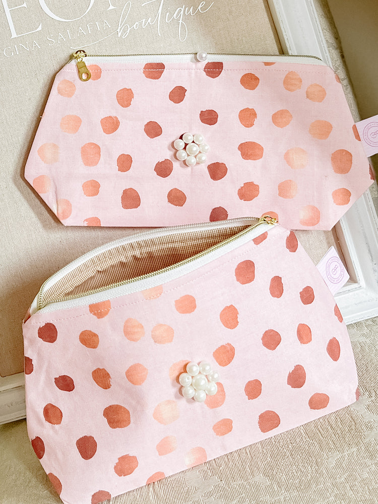 Pink Leopard Cosmetic Bag