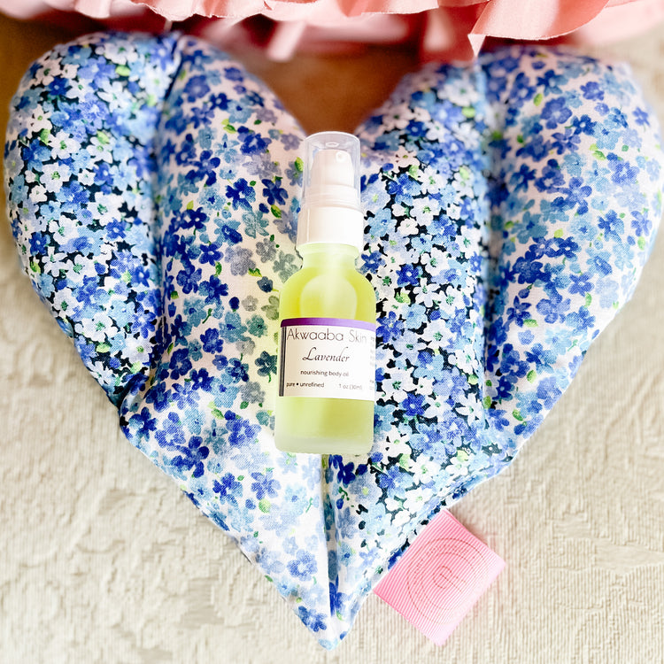 Lavender or Peony Scented Hot Pack with Nourishing Body Oil